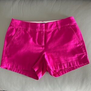 J Crew Women's Hot Pink Chino Shorts 3.5” NWT size 2
